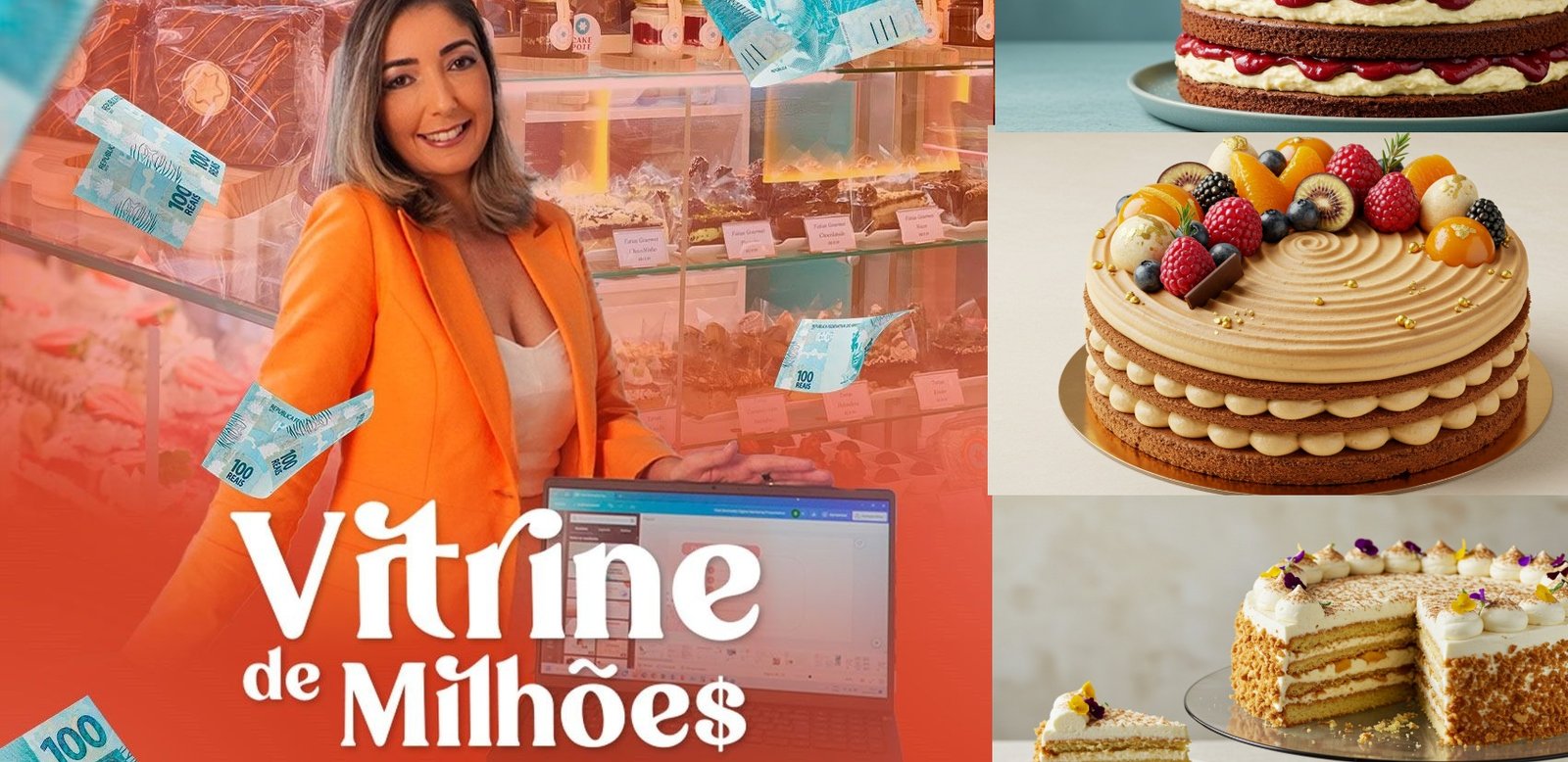 Transforme sua Paixão pela Confeitaria em um Negócio Lucrativo com a Vitrine de Milhões Curso diário - DIcas