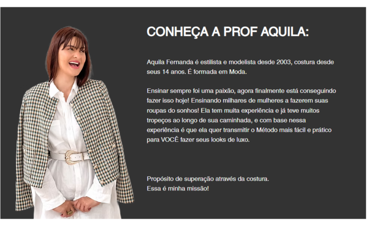 Styleflix: Aprenda Modelagem e Costura de Luxo com a Especialista Aquila Fernanda