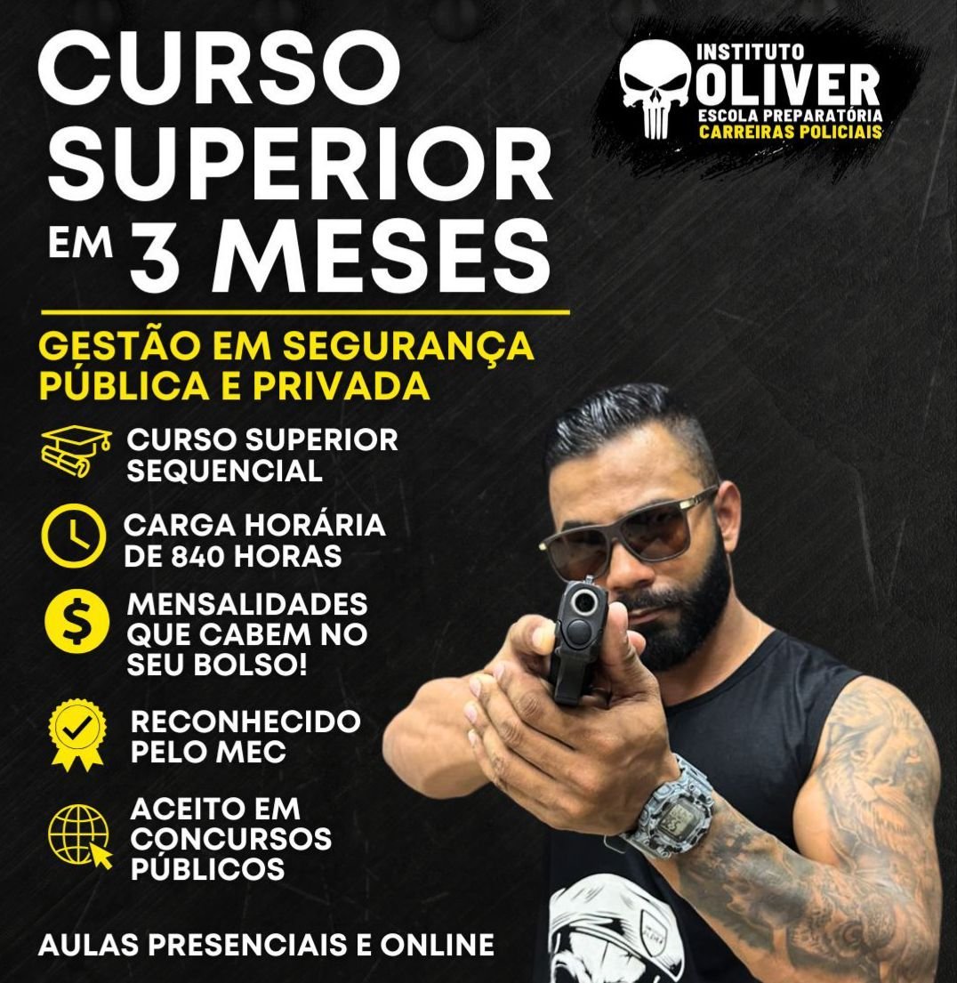 Superior Sequencial Instituto Óliver de Gestão em Segurança Pública e Privada em 3 meses EAD - Instituto Óliver Curso.blog.br